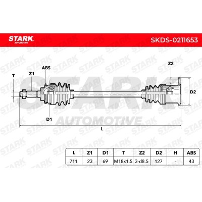 Drive Shaft Stark SKDS-0211653 SKDS-0211653 - photo 3