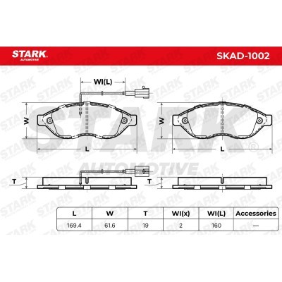 Brake Pads Set Stark SKAD-1002 SKAD-1002 - photo 6