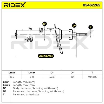 Shock Absorber RIDEX 854S2265 854S2265 - photo 8