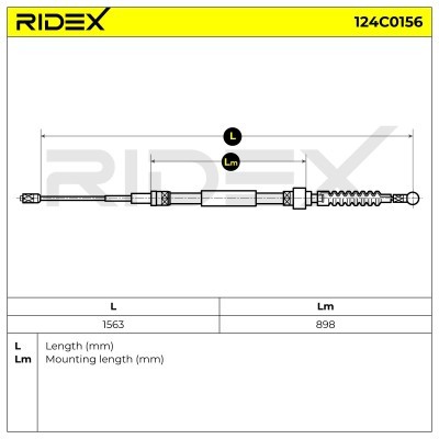 Cable Pull, Parking Brake RIDEX 124C0156 124C0156 - photo 6
