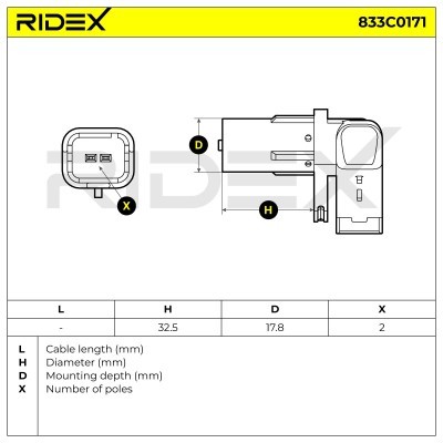 Crankshaft Pulse Sensor RIDEX 833C0171 833C0171 - photo 6