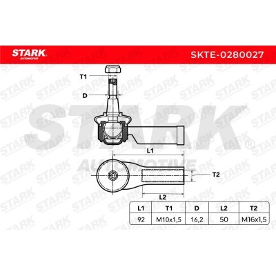 Tie Rod End Stark SKTE-0280027 SKTE-0280027 - photo 8