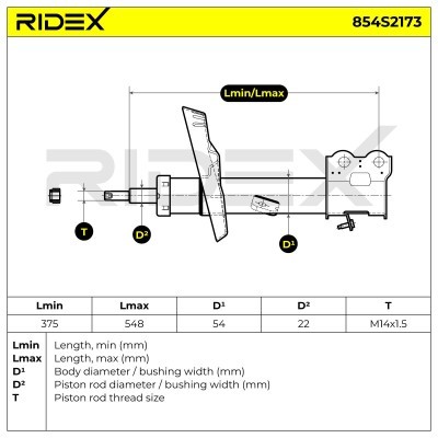 Shock Absorber RIDEX 854S2173 854S2173 - photo 8