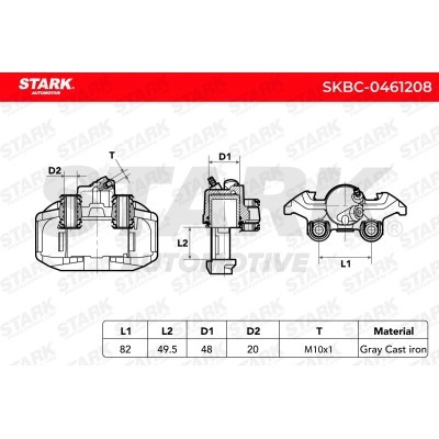 Brake Caliper Stark SKBC-0461208 SKBC-0461208 - photo 6