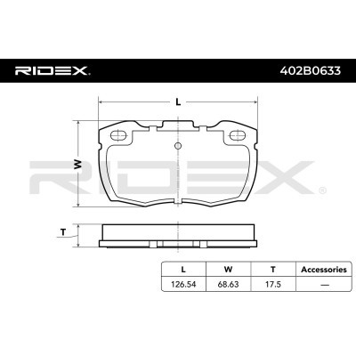 Brake Pads Set RIDEX 402B0633 402B0633 - photo 3