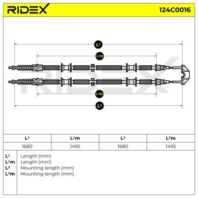 Cable Pull, Parking Brake RIDEX 124C0016 124C0016 - photo 6