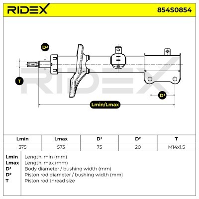 Shock Absorber RIDEX 854S0854 854S0854 - photo 8