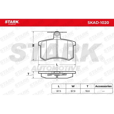 Brake Pads Set Stark SKAD-1020 SKAD-1020 - photo 7