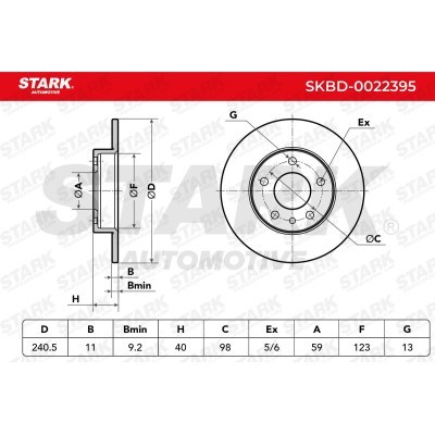 Brake Disc Stark SKBD-0022395 SKBD-0022395 - photo 4