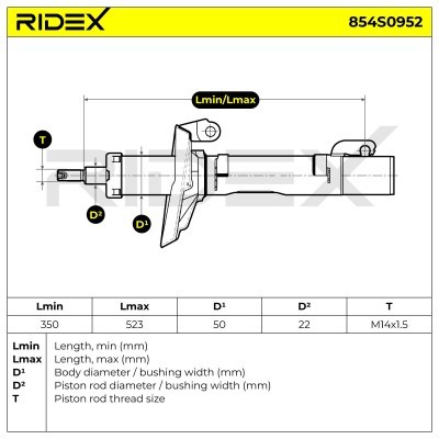 Shock Absorber RIDEX 854S0952 854S0952 - photo 5