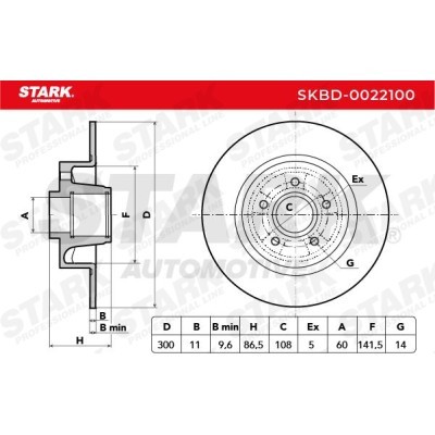 Brake Disc Stark SKBD-0022100 SKBD-0022100 - photo 7