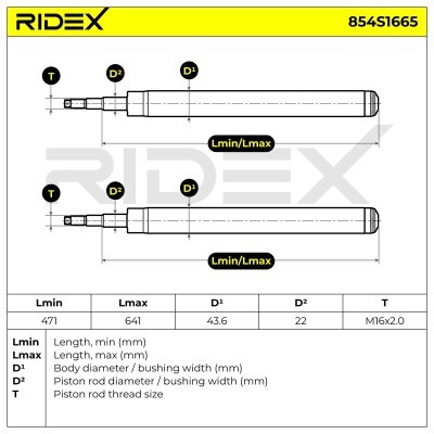 Shock Absorber RIDEX 854S1665 854S1665 - photo 6