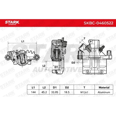 Brake Caliper Stark SKBC-0460522 SKBC-0460522 - photo 3
