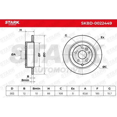 Brake Disc Stark SKBD-0022449 SKBD-0022449 - photo 5