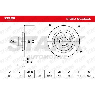 Brake Disc Stark SKBD-0023336 SKBD-0023336 - photo 7