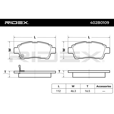 Brake Pads Set RIDEX 402B0109 402B0109 - photo 6