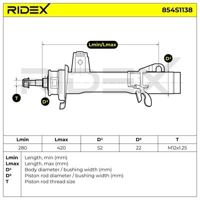 Shock Absorber RIDEX 854S1138 854S1138 - photo 5