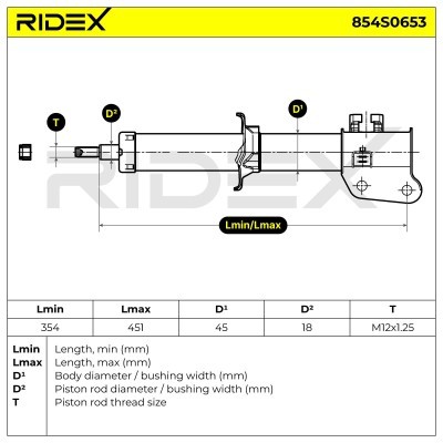 Shock Absorber RIDEX 854S0653 854S0653 - photo 5