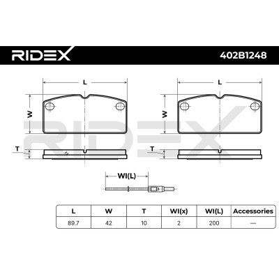 Brake Pads Set RIDEX 402B1248 402B1248 - photo 7
