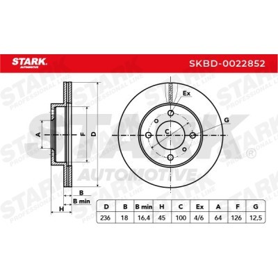 Brake Disc Stark SKBD-0022852 SKBD-0022852 - photo 5