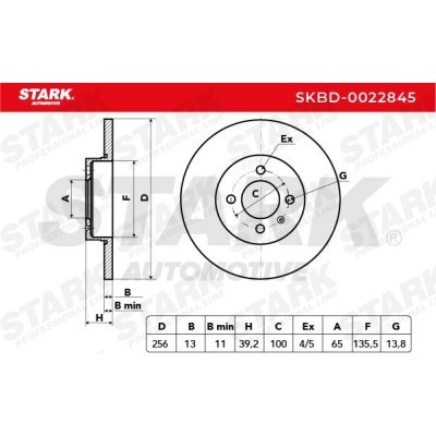 Brake Disc Stark SKBD-0022845 SKBD-0022845 - photo 4
