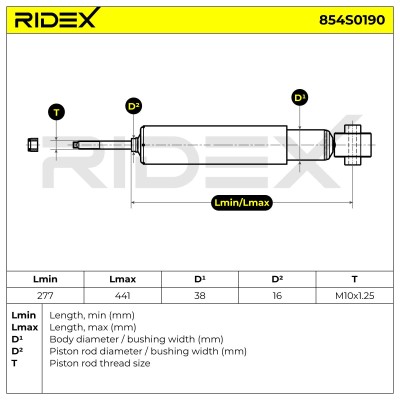 Shock Absorber RIDEX 854S0190 854S0190 - photo 5