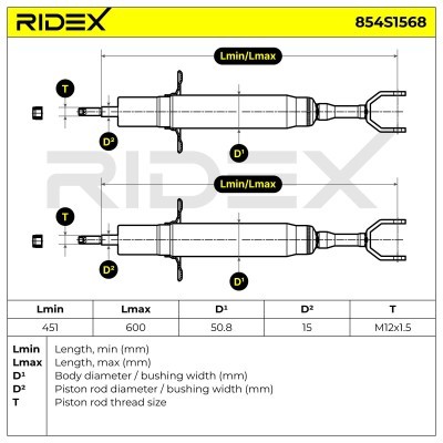 Shock Absorber RIDEX 854S1568 854S1568 - photo 5