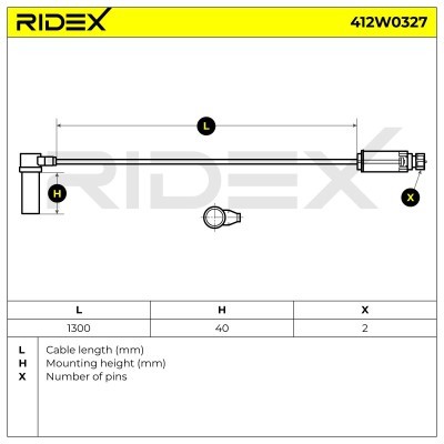 ABS Sensor RIDEX 412W0327 412W0327 - photo 6