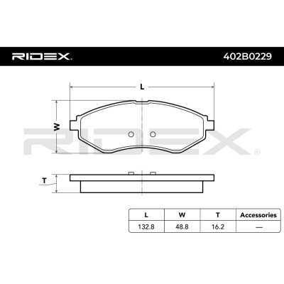 Brake Pads Set RIDEX 402B0229 402B0229 - photo 3