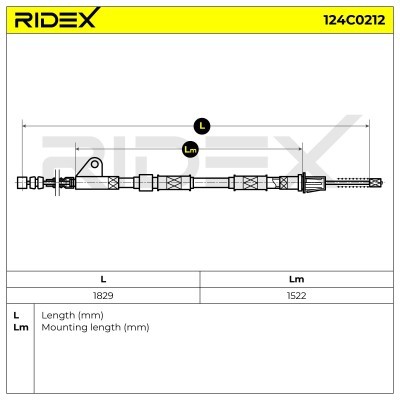 Cable Pull, Parking Brake RIDEX 124C0212 124C0212 - photo 5