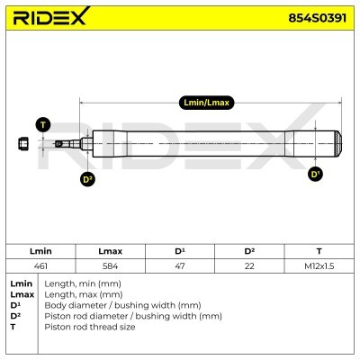 Shock Absorber RIDEX 854S0391 854S0391 - photo 7