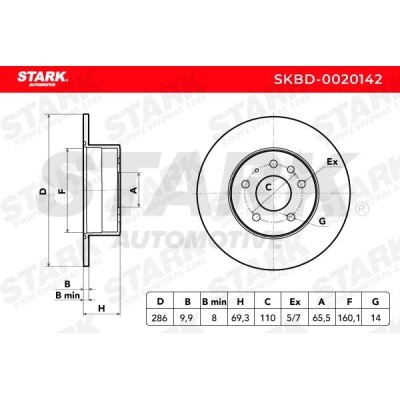 Brake Disc Stark SKBD-0020142 SKBD-0020142 - photo 5