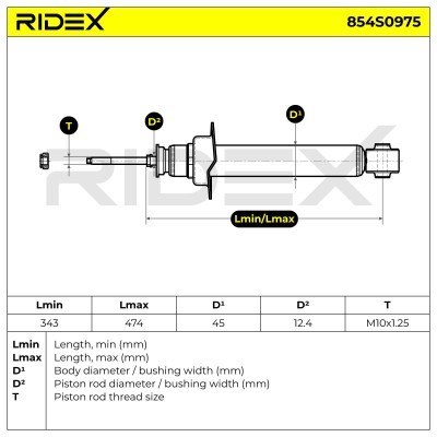 Shock Absorber RIDEX 854S0975 854S0975 - photo 3