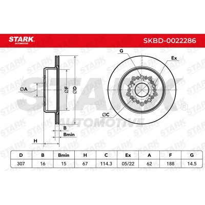 Brake Disc Stark SKBD-0022286 SKBD-0022286 - photo 6