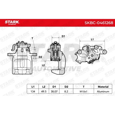 Brake Caliper Stark SKBC-0461268 SKBC-0461268 - photo 5