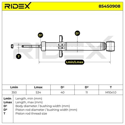 Shock Absorber RIDEX 854S0908 854S0908 - photo 5