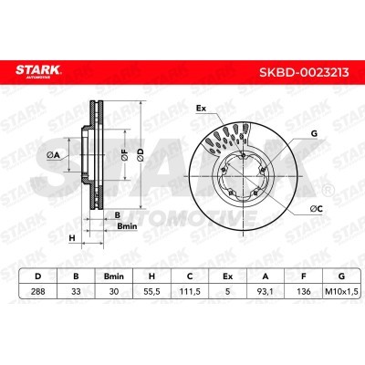 Brake Disc Stark SKBD-0023213 SKBD-0023213 - photo 5