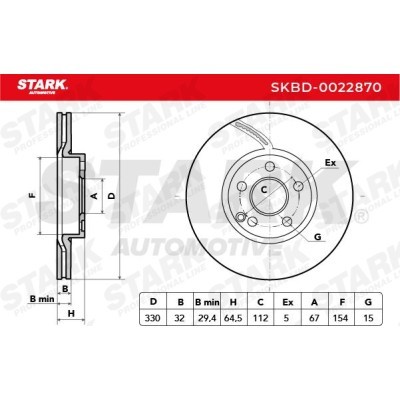 Brake Disc Stark SKBD-0022870 SKBD-0022870 - photo 5