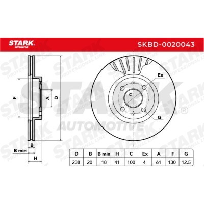 Brake Disc Stark SKBD-0020043 SKBD-0020043 - photo 6