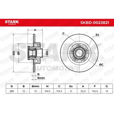 Brake Disc Stark SKBD-0023821 SKBD-0023821 - photo 4