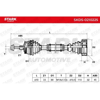 Drive Shaft Stark SKDS-0210225 SKDS-0210225 - photo 5