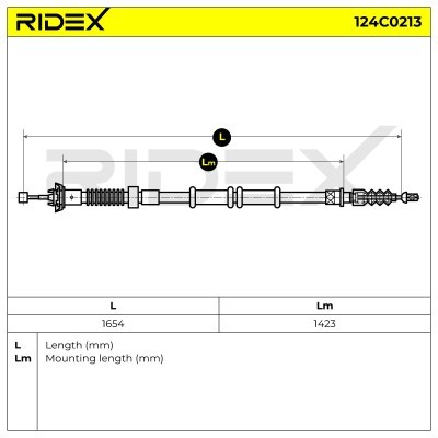 Cable Pull, Parking Brake RIDEX 124C0213 124C0213 - photo 6