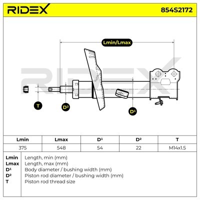Shock Absorber RIDEX 854S2172 854S2172 - photo 8