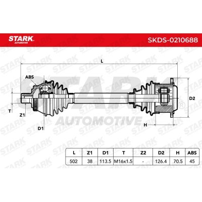 Drive Shaft Stark SKDS-0210688 SKDS-0210688 - photo 6