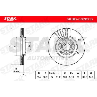 Brake Disc Stark SKBD-0020213 SKBD-0020213 - photo 5