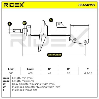 Shock Absorber RIDEX 854S0797 854S0797 - photo 6