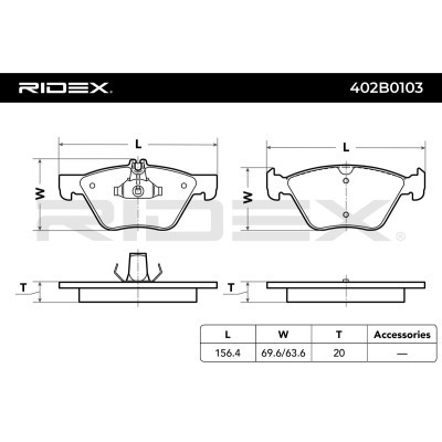 Brake Pads Set RIDEX 402B0103 402B0103 - photo 3