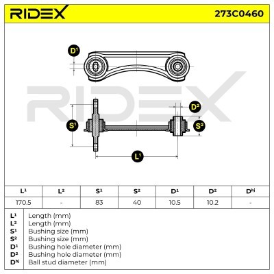 Control Arm RIDEX 273C0460 273C0460 - photo 6