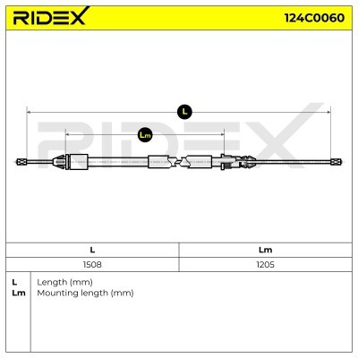 Cable Pull, Parking Brake RIDEX 124C0060 124C0060 - photo 6