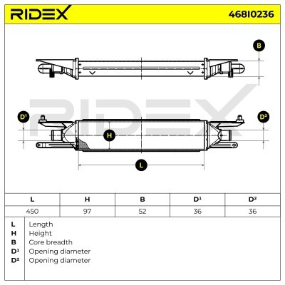 Intercooler, Charger RIDEX 468I0236 468I0236 - photo 5
